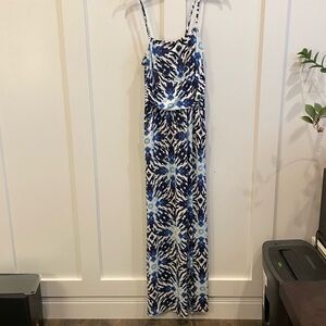 Cynthia Rowley Blue and White Abstract Dress